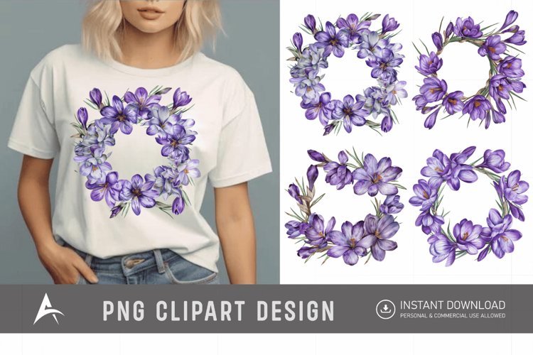 Purple Flower Clipart Image 11