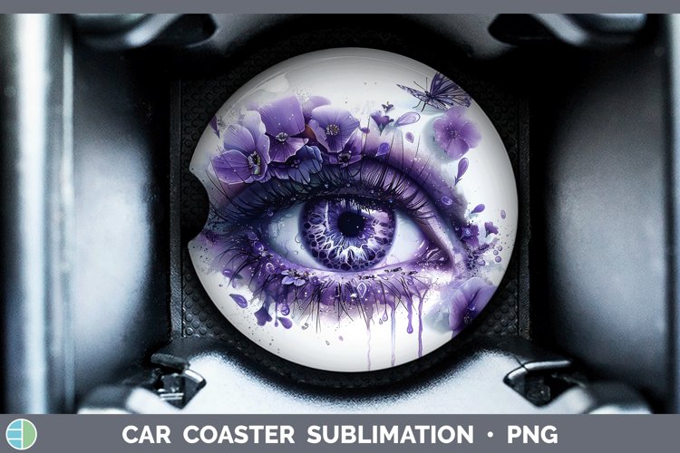 GorgeousWatercolor Car Coaster design.