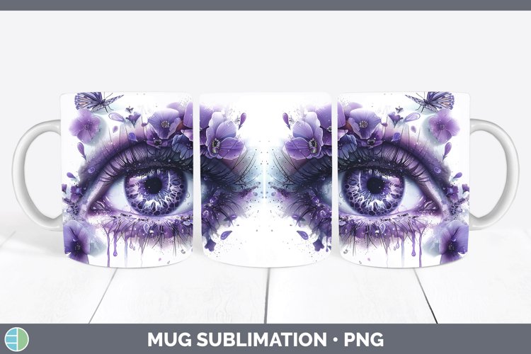 GorgeousWatercolor Mug Wrap design.