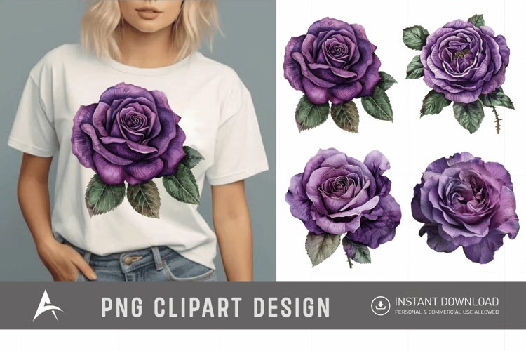 Purple Flower Clipart Image 9