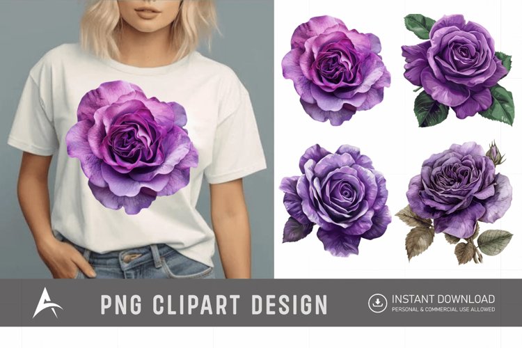 Purple Flower Clipart Image 18