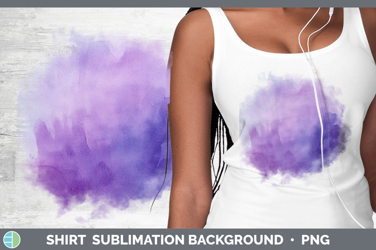 Watercolor Purple Shirt Sublimation Sublimation Background D
