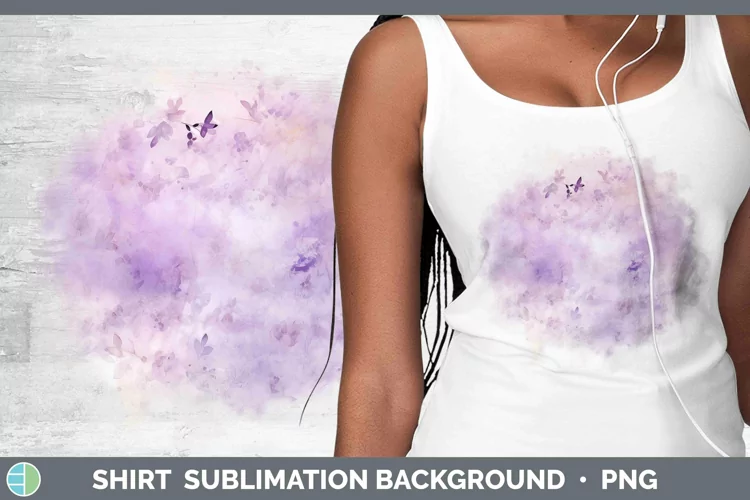 Watercolor Purple Shirt Sublimation Sublimation Background D