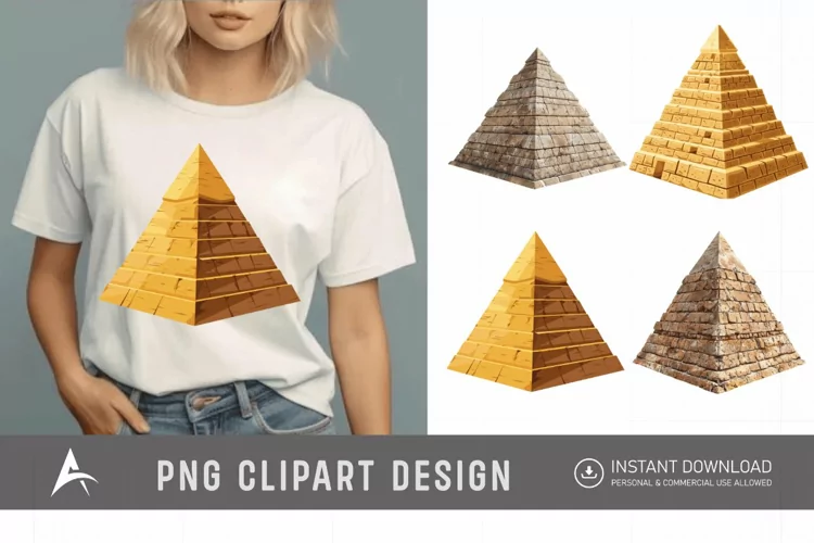 Watercolor Pyramid Clipart