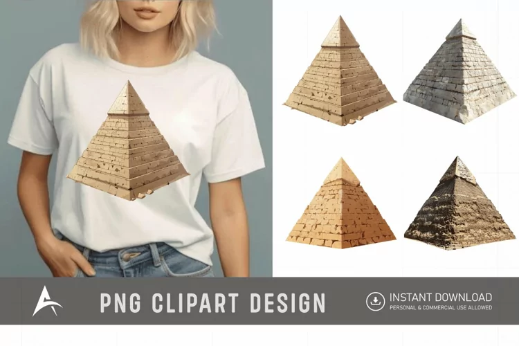 Watercolor Pyramid Clipart
