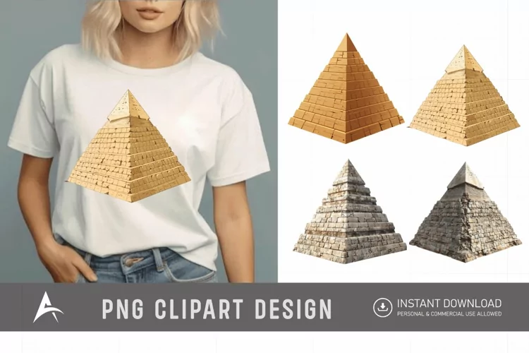 Watercolor Pyramid Clipart