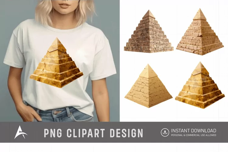 Watercolor Pyramid Clipart