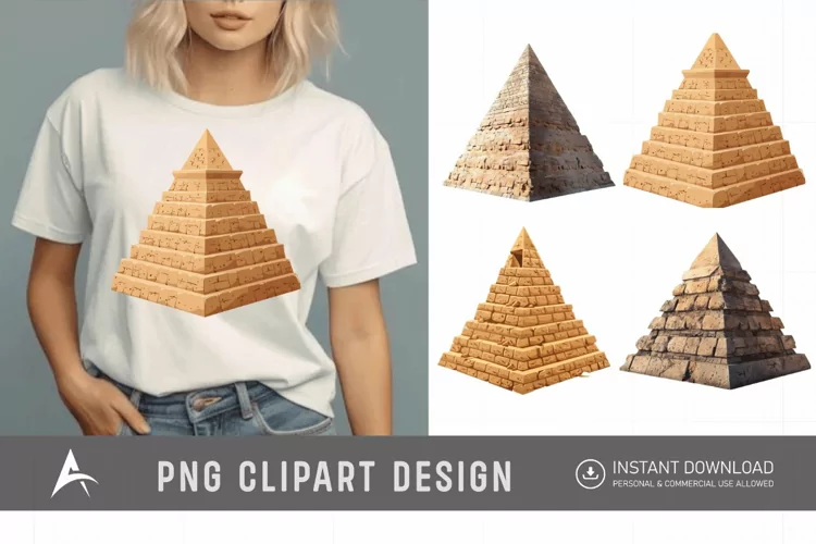 Watercolor Pyramid Clipart