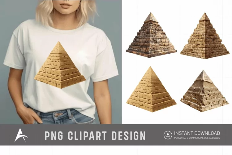 Watercolor Pyramid Clipart