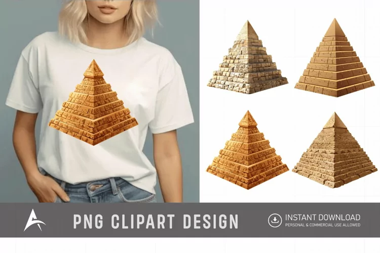 Watercolor Pyramid Clipart