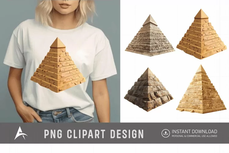 Watercolor Pyramid Clipart