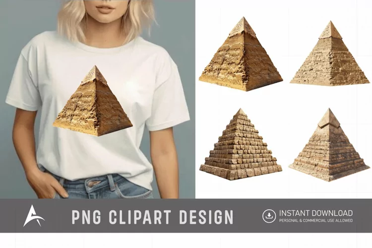 Watercolor Pyramid Clipart