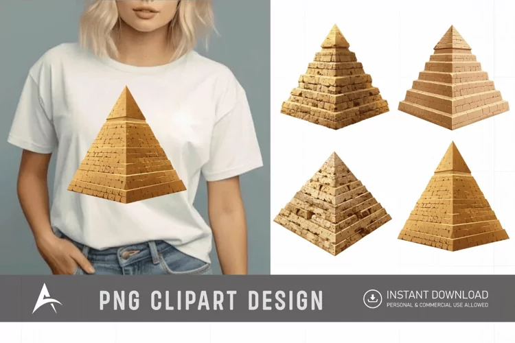 Watercolor Pyramid Clipart