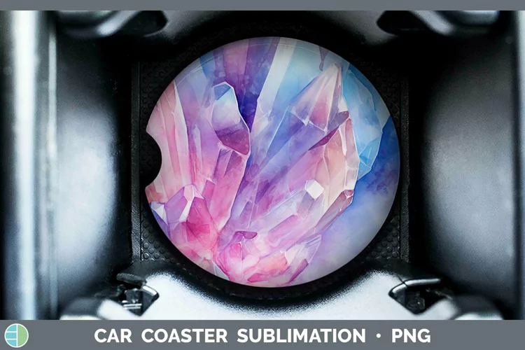 Watercolor Quartz Car Coaster Sublimation Coaster Designs