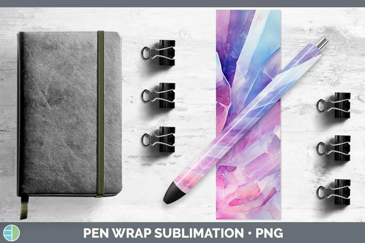 Watercolor Quartz Pen Wrap Sublimation Epoxy Pen Designs