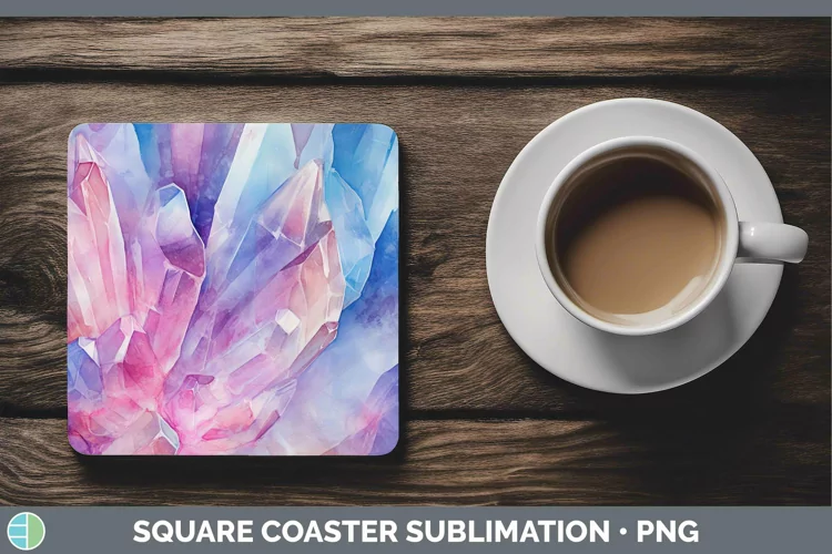 Watercolor Quartz Square Coaster Sublimation Coaster Designs