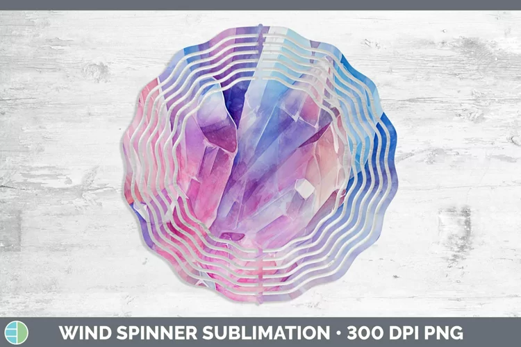 Watercolor Quartz Wind Spinner Sublimation Spinner Designs
