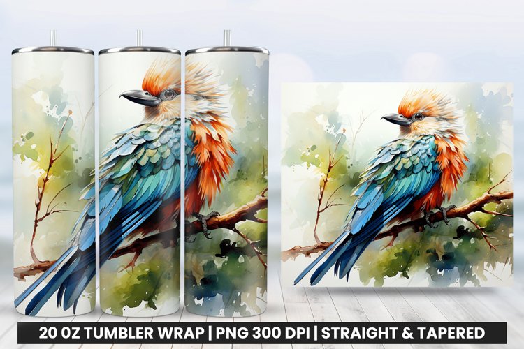 Watercolor Quetzal Tumbler Sublimation