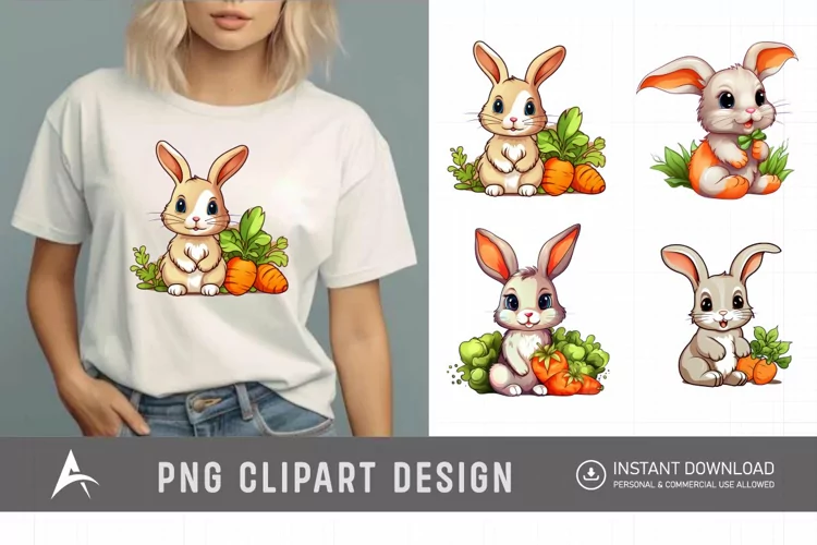 Watercolor Rabbit Clipart