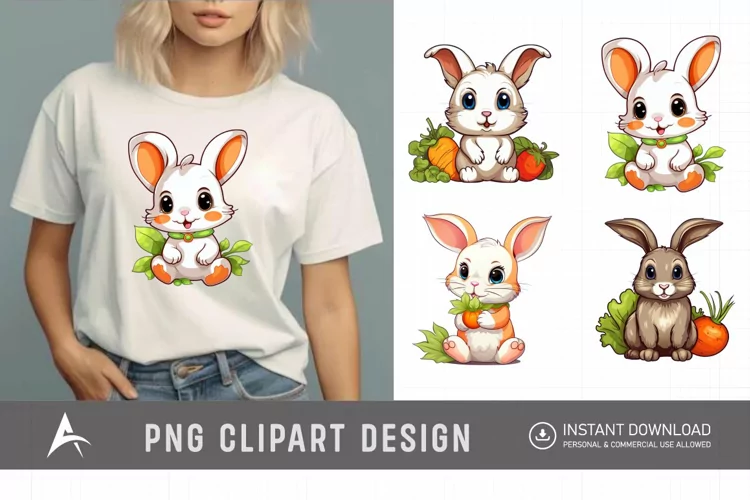 Watercolor Rabbit Clipart