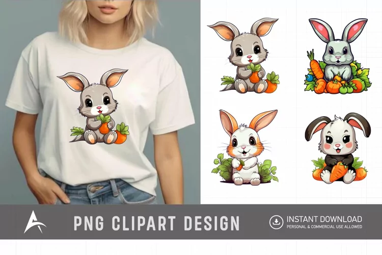 Watercolor Rabbit Clipart