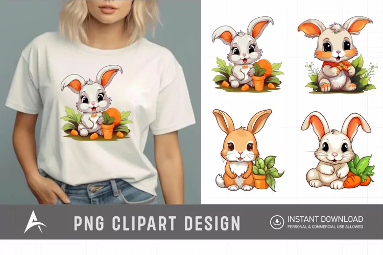 Watercolor Rabbit Clipart