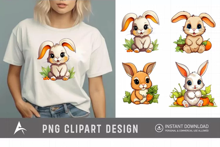 Watercolor Rabbit Clipart