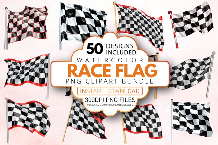 Racing Flags Clipart Image 16