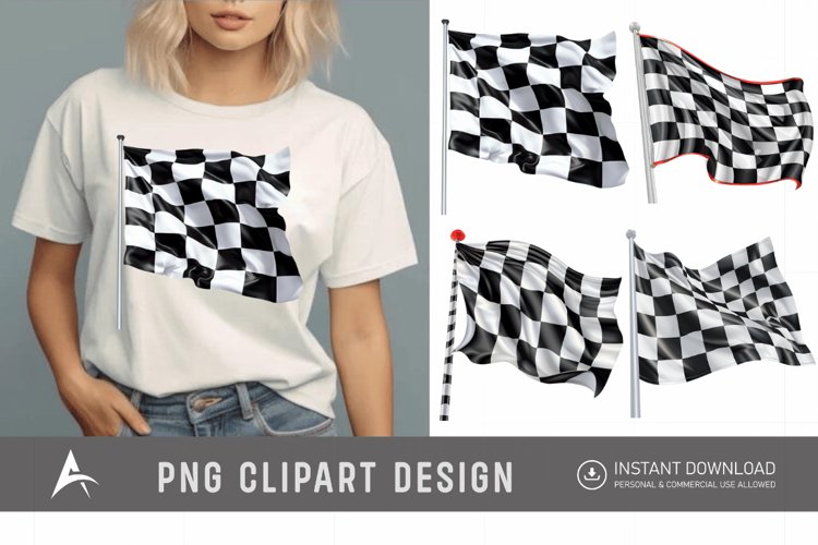 Racing Flags Clipart Image 6