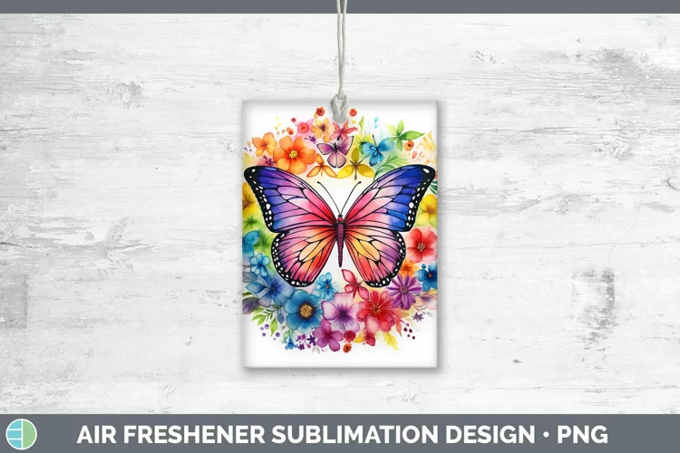 Watercolor Rainbow Air Freshener Sublimation Car Freshener D