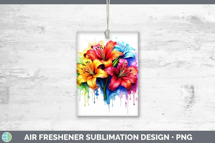GorgeousWatercolor Rainbow Air Freshener design.