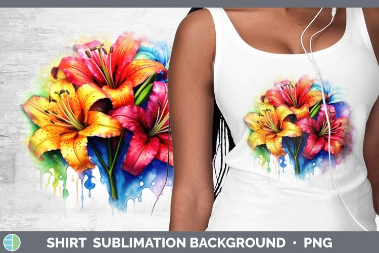 GorgeousWatercolor Rainbow Shirt design.