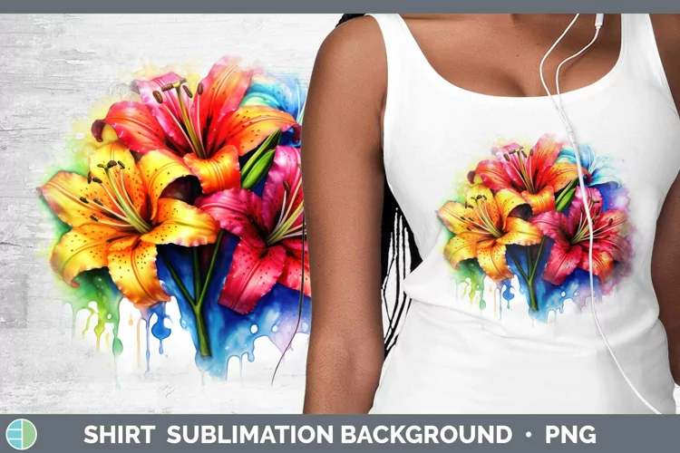 Watercolor Rainbow Azalea Shirt | Sublimation Sublimation Ba