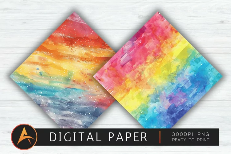 Watercolor Rainbow Boho Wallpaper