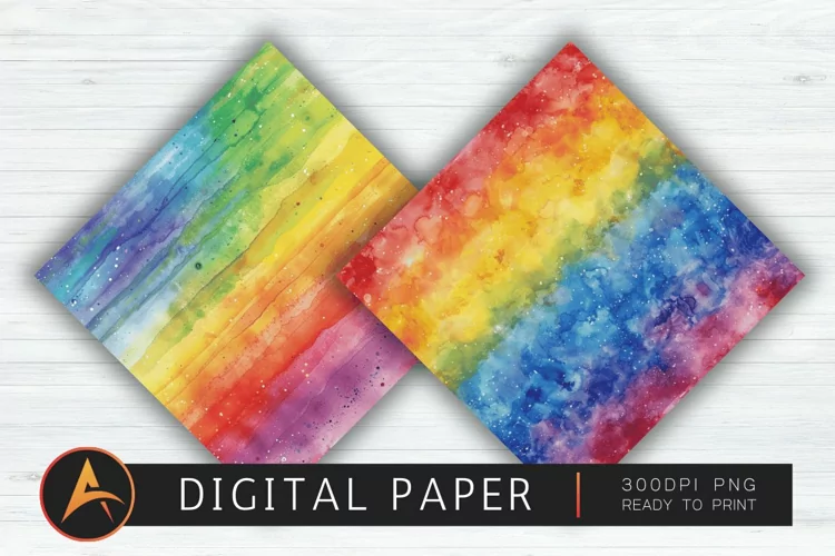 Watercolor Rainbow Boho Sublimation