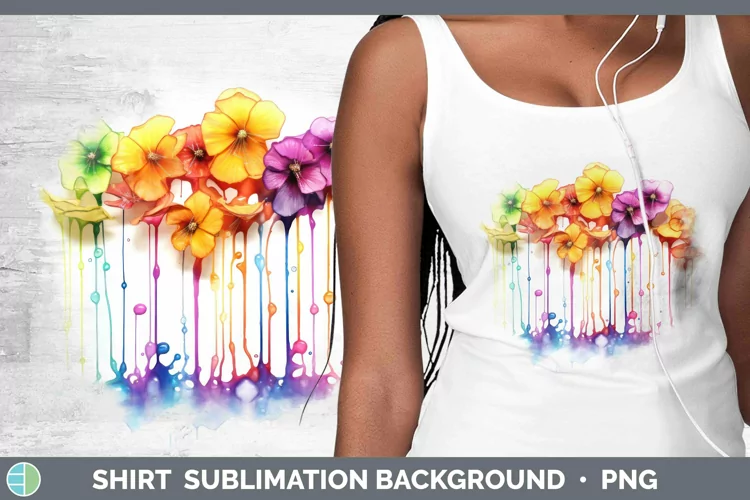 Watercolor Rainbow Buttercup Shirt | Sublimation Sublimation