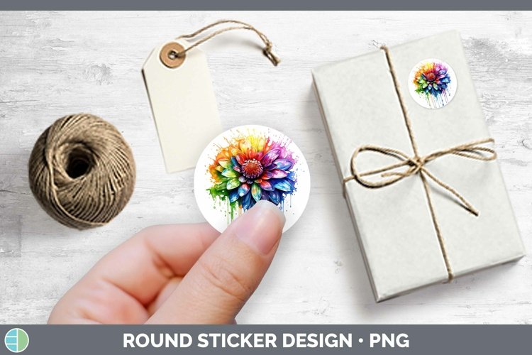 GorgeousWatercolor Rainbow Stickers design.