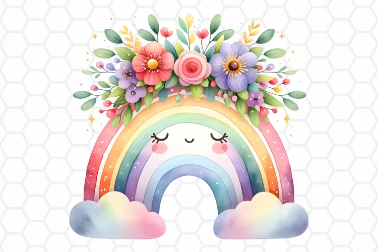 Watercolor Rainbow Clipart | Rainbow PNG Design