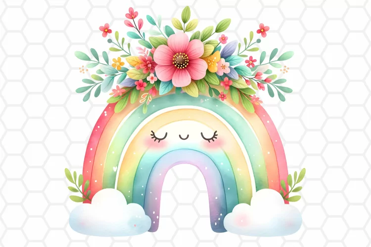 Watercolor Rainbow Clipart | Rainbow PNG Design