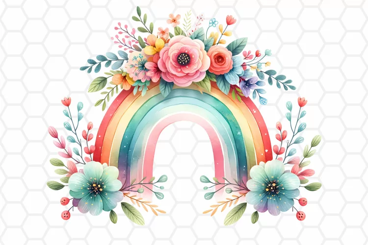 Watercolor Rainbow Clipart | Rainbow PNG Design