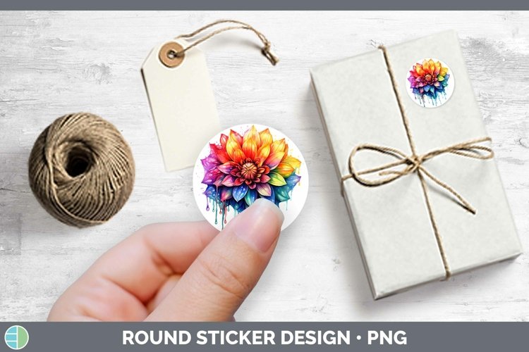 GorgeousWatercolor Rainbow Stickers design.