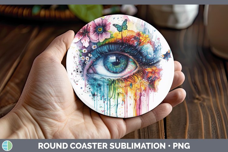 GorgeousWatercolor Round Coaster design.
