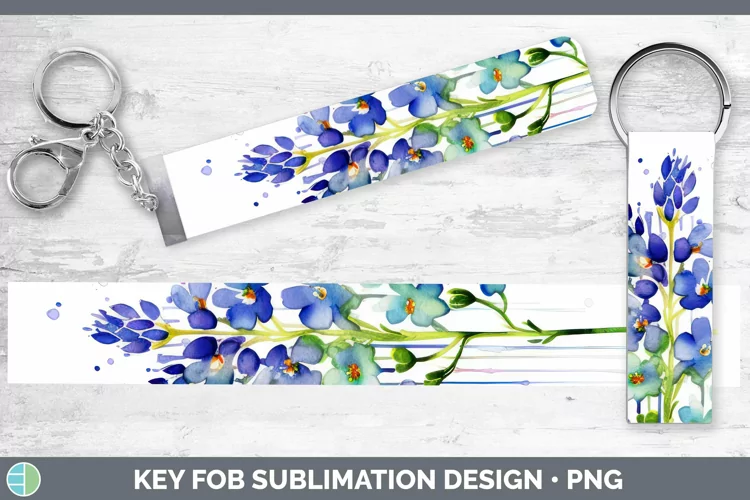 Watercolor Rainbow Lavender Key Fob | Sublimation Wristlet D