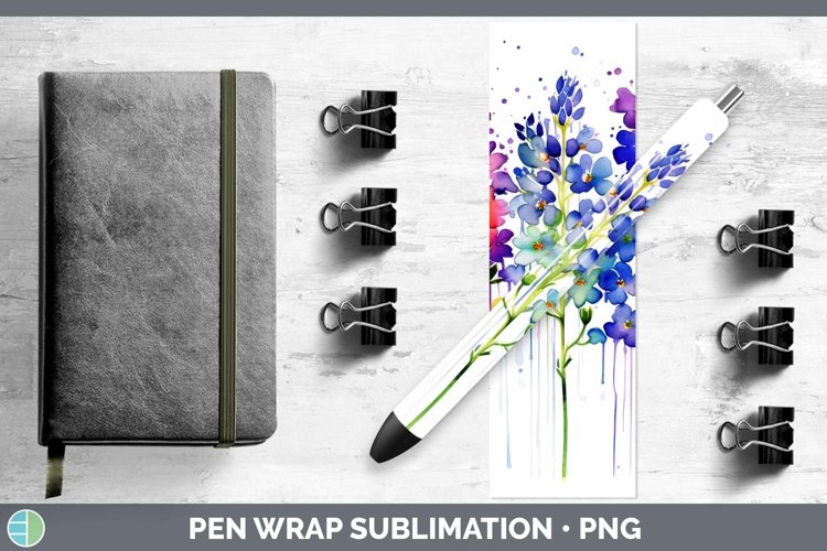 GorgeousWatercolor Rainbow Pen Wrap design.