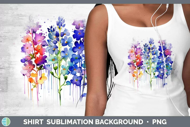 Watercolor Rainbow Lavender Shirt | Sublimation Sublimation