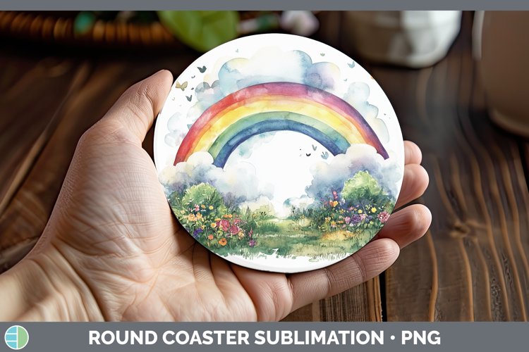 GorgeousWatercolor Round Coaster design.