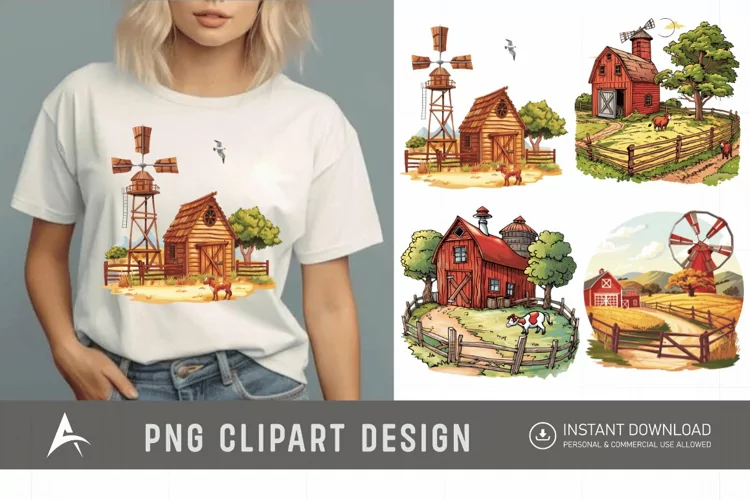Watercolor Ranch Clipart
