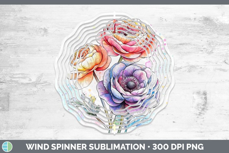 GorgeousWatercolor Wind Spinner design.