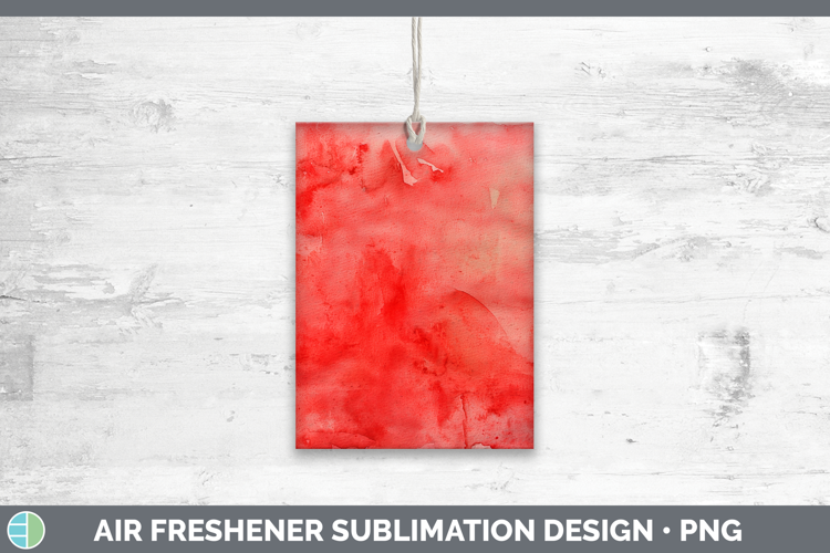 Watercolor Red Air Freshener Sublimation Car Freshener Desig