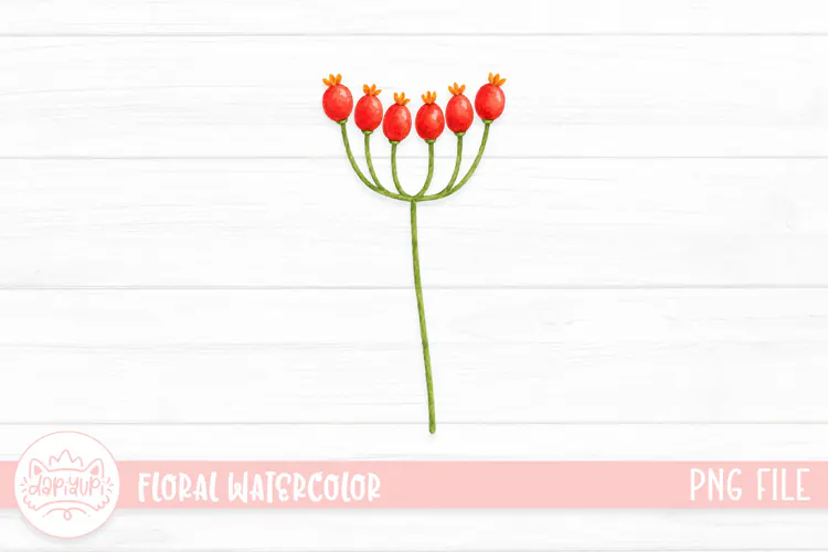 Botanical Watercolor Illustration, Floral Watercolor Design